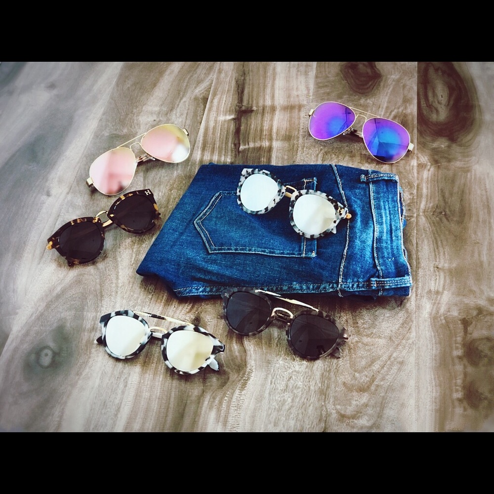 Orange Hudson Mirror Aviator PurpleGold Sunglasses